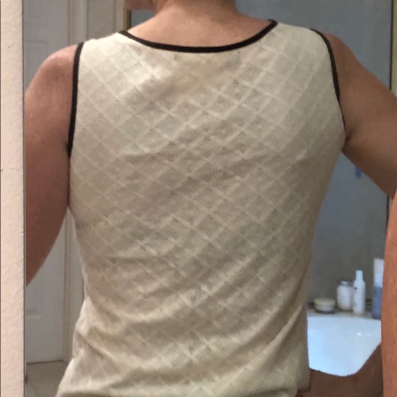 FREE with purchase: Chelsea & Violet tank, cream w/ embroidery, tank, Sz S - Picture 10 of 11